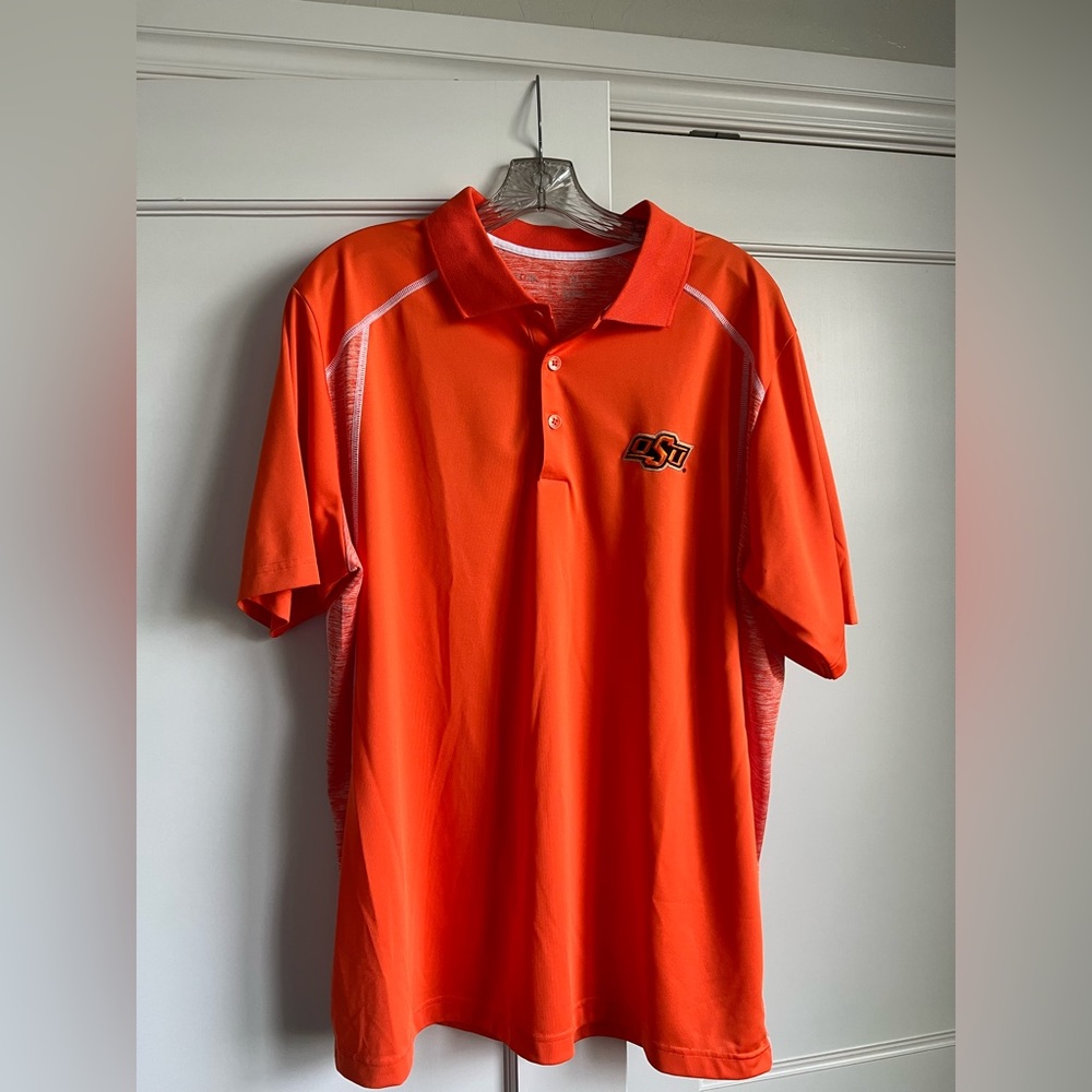 Mens Oklahoma state university polo for game days or golf